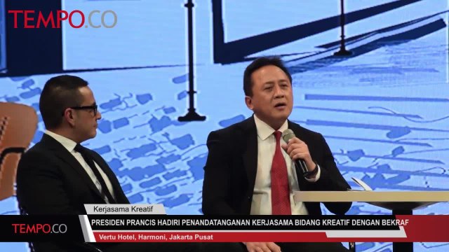 Presiden Prancis Hadiri Penandatanganan Kerjasama Bidang Kreatif dengan Bekraf