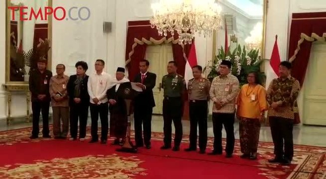 Bertemu Pemuka Agama, Presiden Jokowi Tegaskan Sikap
