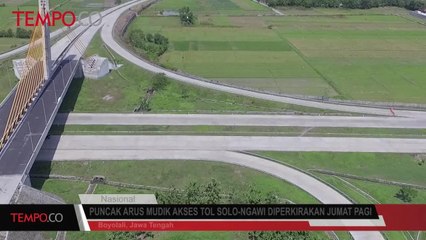 Puncak Arus Mudik Akses Tol Solo-Ngawi Diperkirakan Jumat Pagi