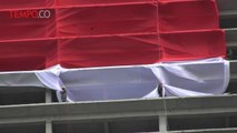 Sambut HUT RI, Kota Tangerang Kibarkan Bendera Merah Putih Raksasa