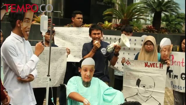 120 Hari Penyerangan Novel Baswedan, Aktivis ICW Gelar Aksi Teatrikal