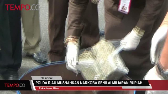 Polda Riau Musnahkan Narkoba Senilai Miliaran Rupiah