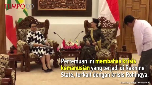 Menlu Retno Marsudi Temui Aung San Suu Kyi Bahas Rohingya