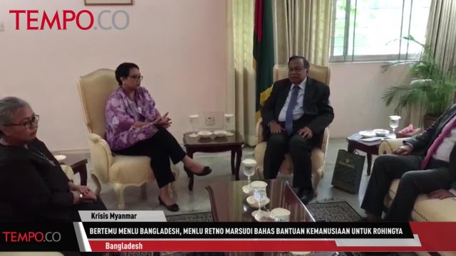 Bertemu Menlu Bangladesh, Menlu Retno Marsudi Bahas Bantuan Kemanusiaan untuk Rohingya