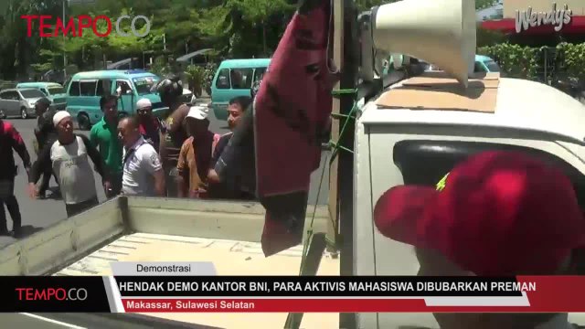 Hendak Demo Kantor BNI, Sejumlah Aktivis Mahasiswa Dibubarkan Preman