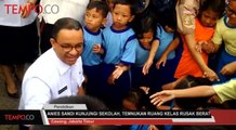 Anies Sandi Kunjungi Sekolah, Temukan Ruang Kelas Rusak Berat
