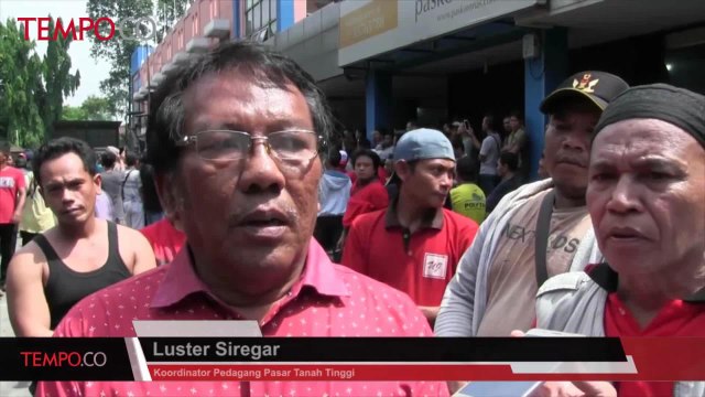 Tolak Kontrak Baru, Pedagang Pasar Tanah Tinggi Gelar Aksi Mogok