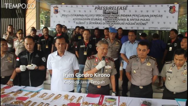 Digulung, Komplotan Perampok Toko Emas Lintas Provinsi