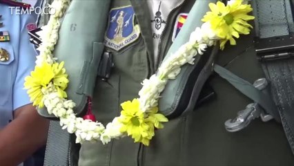 Empat Pesawat F-16 Hibah dari Amerika serikat Tiba di Lanud Iswahjudi