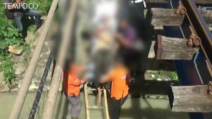 Tragis, Pria Tertabrak Kereta  Hingga Tercebur ke Sungai