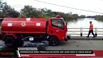 Dioperasikan Mobil Pengolah Air Kotor Jadi Layak Pakai di Lokasi Banjir