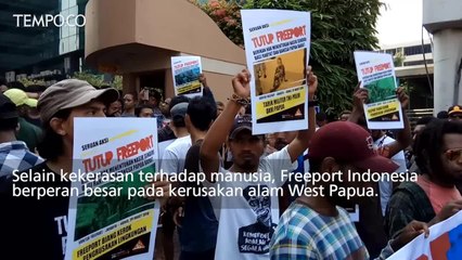 Aksi Front Rakyat Indonesia untuk West Papua di Kantor Freeport