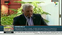 Presidente de Cuba reconoce a Venezuela como bastión de lucha