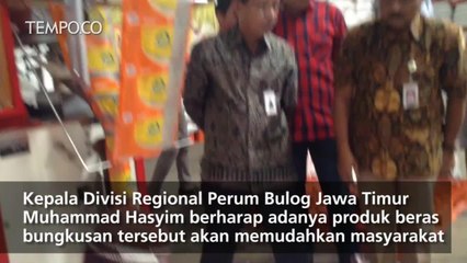 Bulog Jawa Timur Perkenalkan Beras Saset 200 Gram