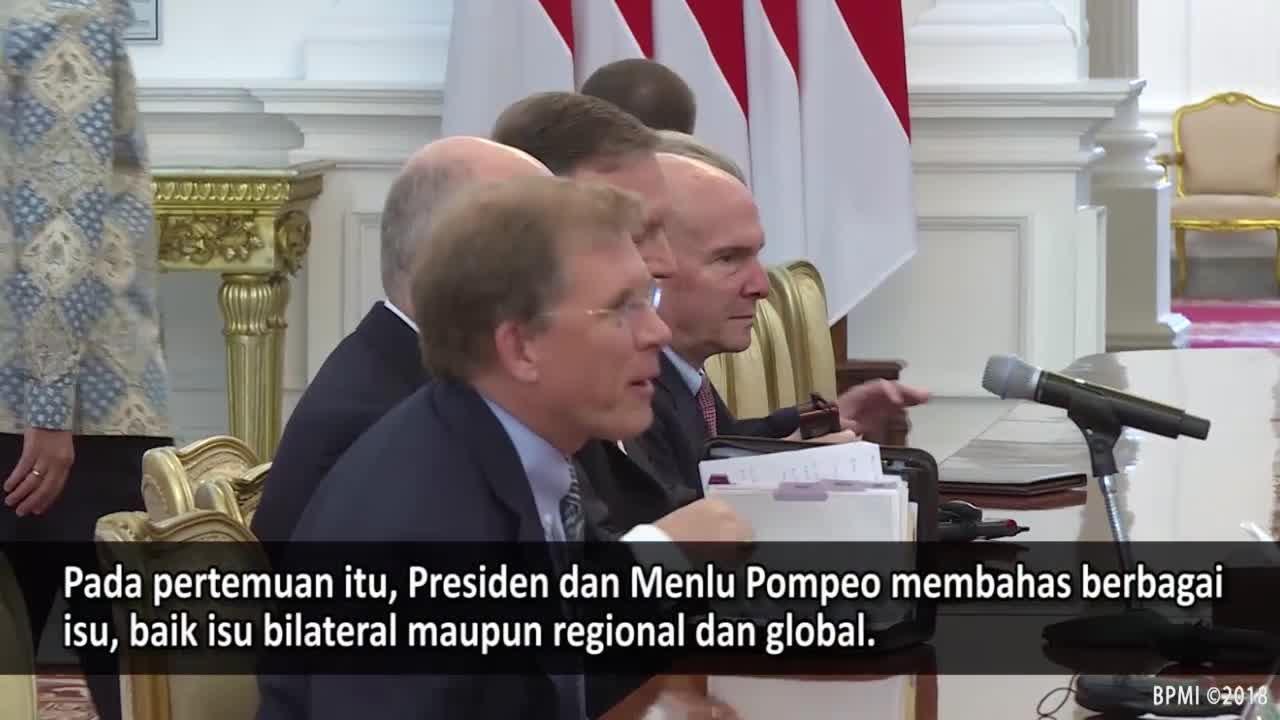 Presiden Jokowi Terima Kunjungan Kehormatan Menlu AS