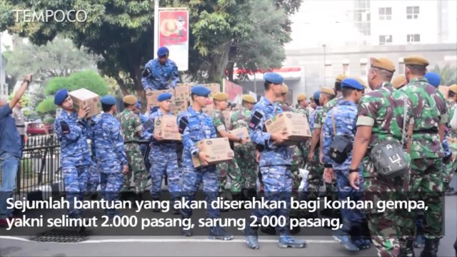 Polda Metro dan TNI Kirim Bantuan Bagi Korban Gempa Lombok