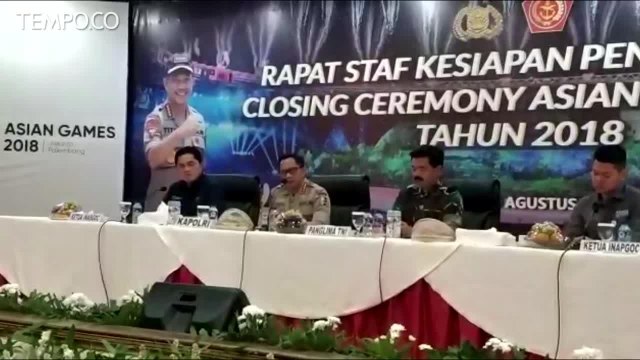 Rapat Persiapan Pengamanan Upacara Penutupan Asian Games 2018