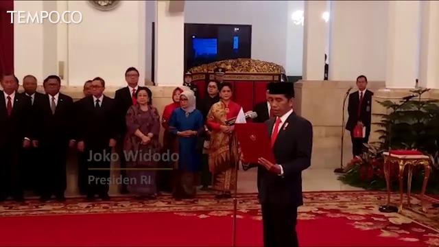 Presiden Joko Widodo Melantik Gubernur dan Wakil Gubernur
