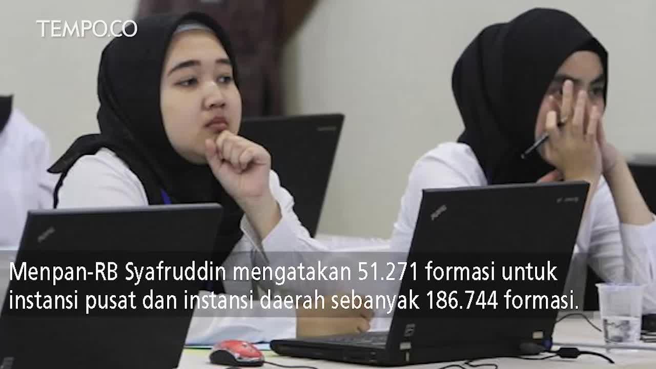 Pemerintah Resmi Buka 238015 Formasi CPNS 2018