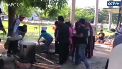 Begini Pasokan Makanan di Pengungsian Warga Terdampak Gempa Palu Donggola