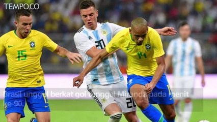 Tanpa Lionel Messi Argentina Takluk di tangan Brasil