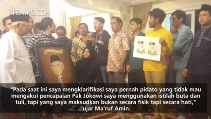 Klarifikasi Ma’ruf Amin Saat Terima Kunjungan Kelompok Difabel