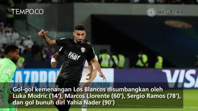 Taklukkan Al Ain, Real Madrid Juara Piala Dunia Antarklub 2018