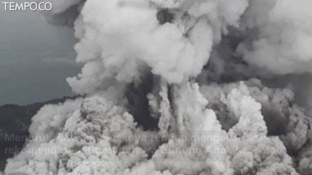 Letusan Gunung Anak Krakatau Berubah Usai Tsunami
