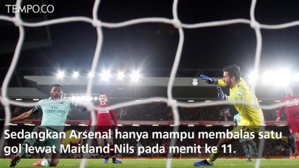 Bantai Arsenal 5-1, Liverpool Kokoh di Puncak Klasemen