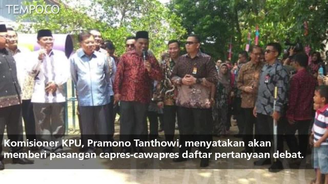 Wapres JK Tak Setuju Soal Kisi-kisi Debat Ini Penjelasan KPU