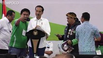 Jokowi Disambut Meriah Saat Silatnas Pengemudi Online