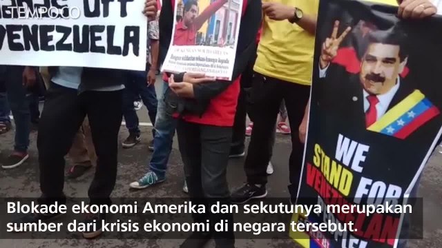 Buruh Protes Intervensi Amerika Terhadap Venezuela