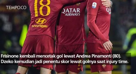 Edin Dzeko Penyelamat AS Roma Vs Frisinone