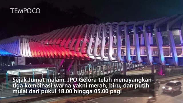 Pemprov DKI Tayangkan Warna Bendera Selandia Baru di JPO Gelora