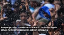 Prabowo Kecewa Kampanye Digelar di Parkiran Stadion Pakansari