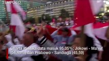 Quick Count Jokowi Menang, Pendukung Rayakan Kemenangan