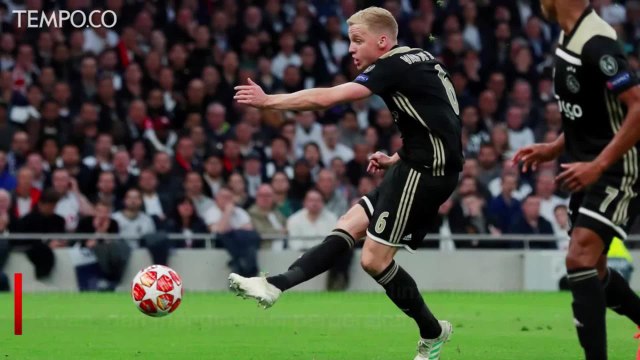 Ajax Vs Tottenham 1-0, Donny van de Beek Jadi Bintang