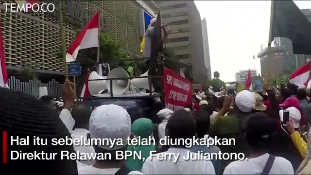 Unjuk Rasa Massa Pendukung Prabowo di Kantor Bawaslu