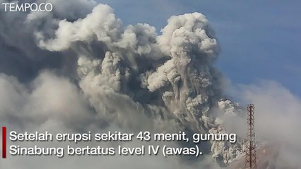 Gunung Sinabung Erupsi, Semburkan Material Mencapai 2 Ribu Meter