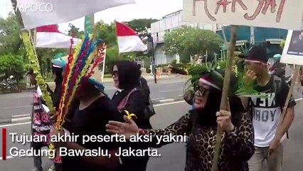 Demo di Bawaslu, Peserta Aksi Berharap Ketua KPU Dipecat