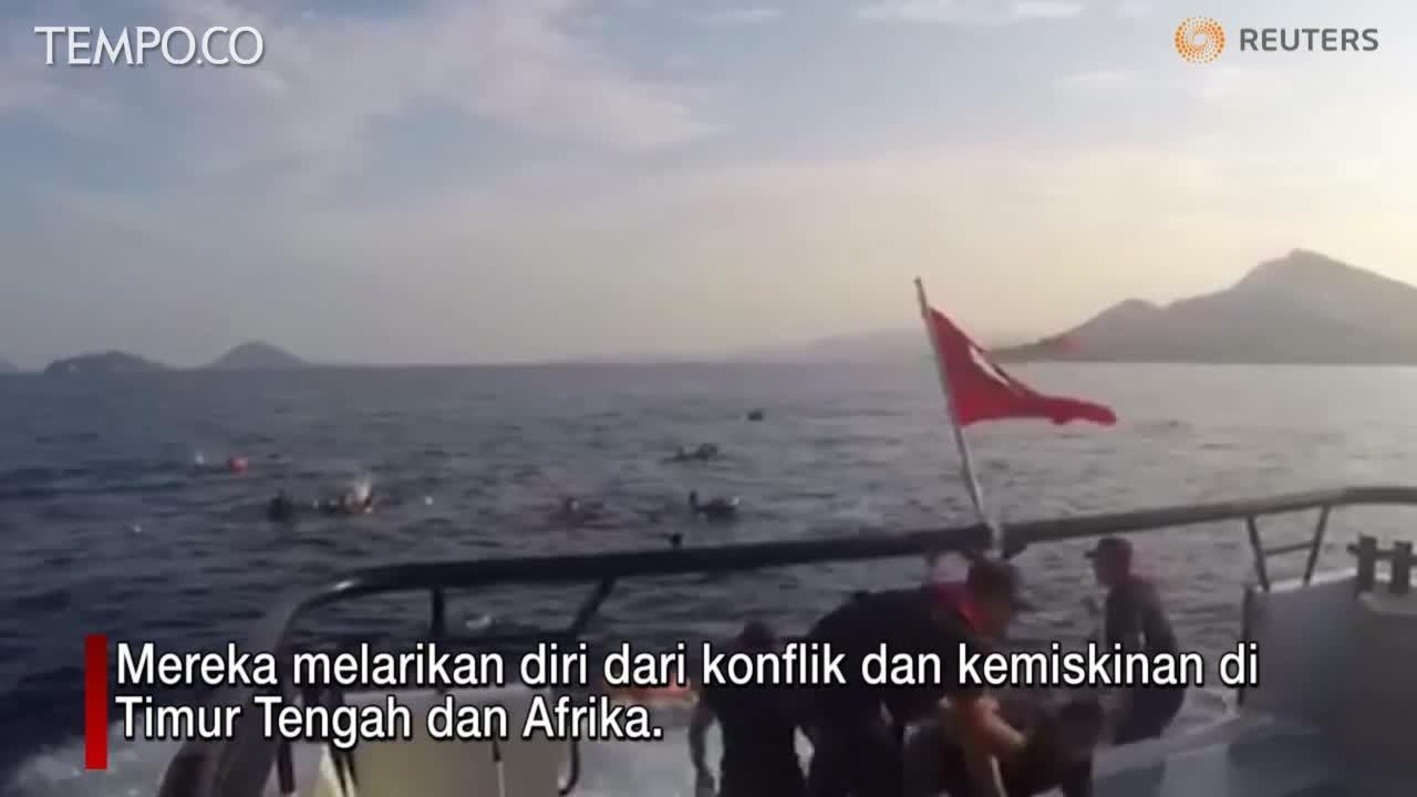Kapal Migran Tenggelam, 8 Tewas, Puluhan Berenang Selamatkan Diri