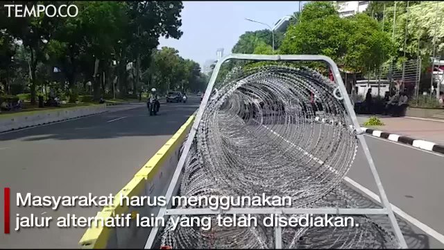 Kondisi Arus Lalu Lintas di Depan MK Sebelum Sidang