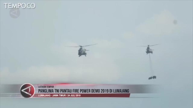 Latih Kesiapan Pasukan, Panglima TNI Pantau Fire Power Demo 2019