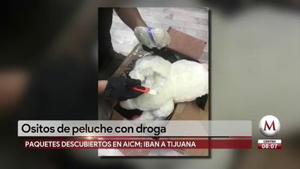 Encuentran droga adentro de muñecos de peluche en CdMx