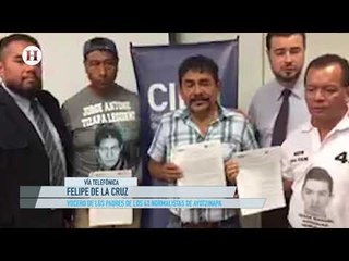Padres de los 43 normalistas de Ayotzinapa desconfían de la CDNH, asegura su vocero