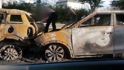 광주 차량 3대 화재...40대 급류에 실종 / YTN