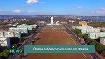 Ônibus autônomos em teste em Brasília