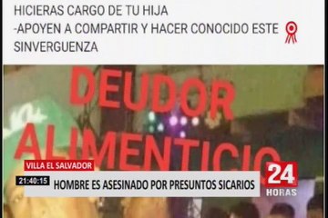 Presuntos sicarios asesinan a un padre de familia en Villa El Salvador