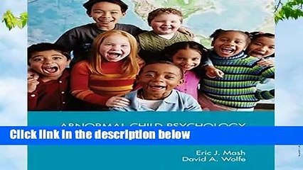[FREE] Abnormal Child Psychology