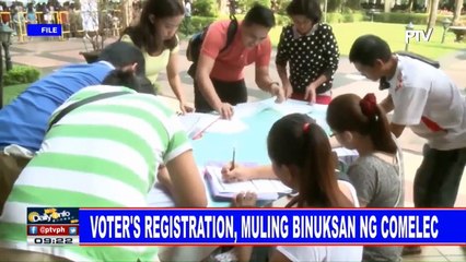 Video herunterladen: Voters' registration, muling binuksan ng COMELEC